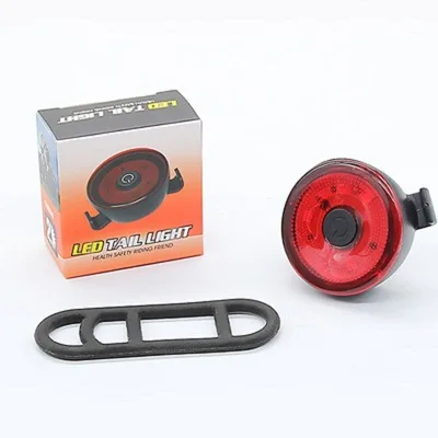 Red Round Night Riding Battery Operated Waterproof Warning Bicycle Seatpost Light outdoor hiking bike light for night