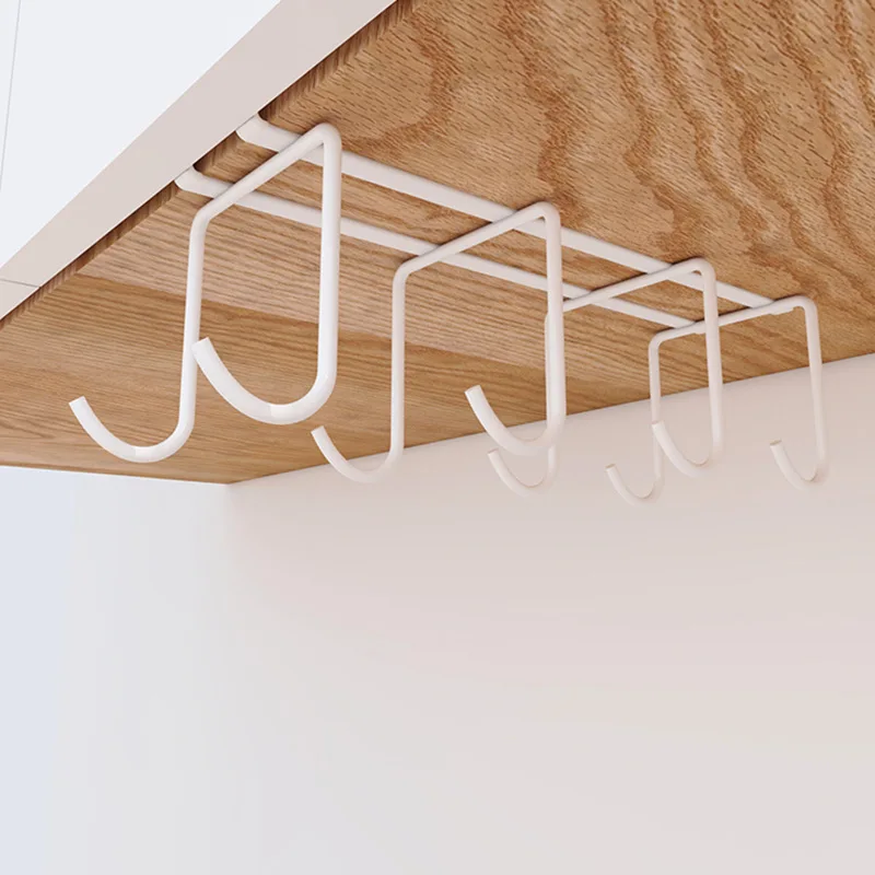 Modern Mug Storage Display Rack Metal Mug Hooks Coffee Cup Holder for Kitchen Coffee Bar Multifunction Customized Lacquer 5 Day