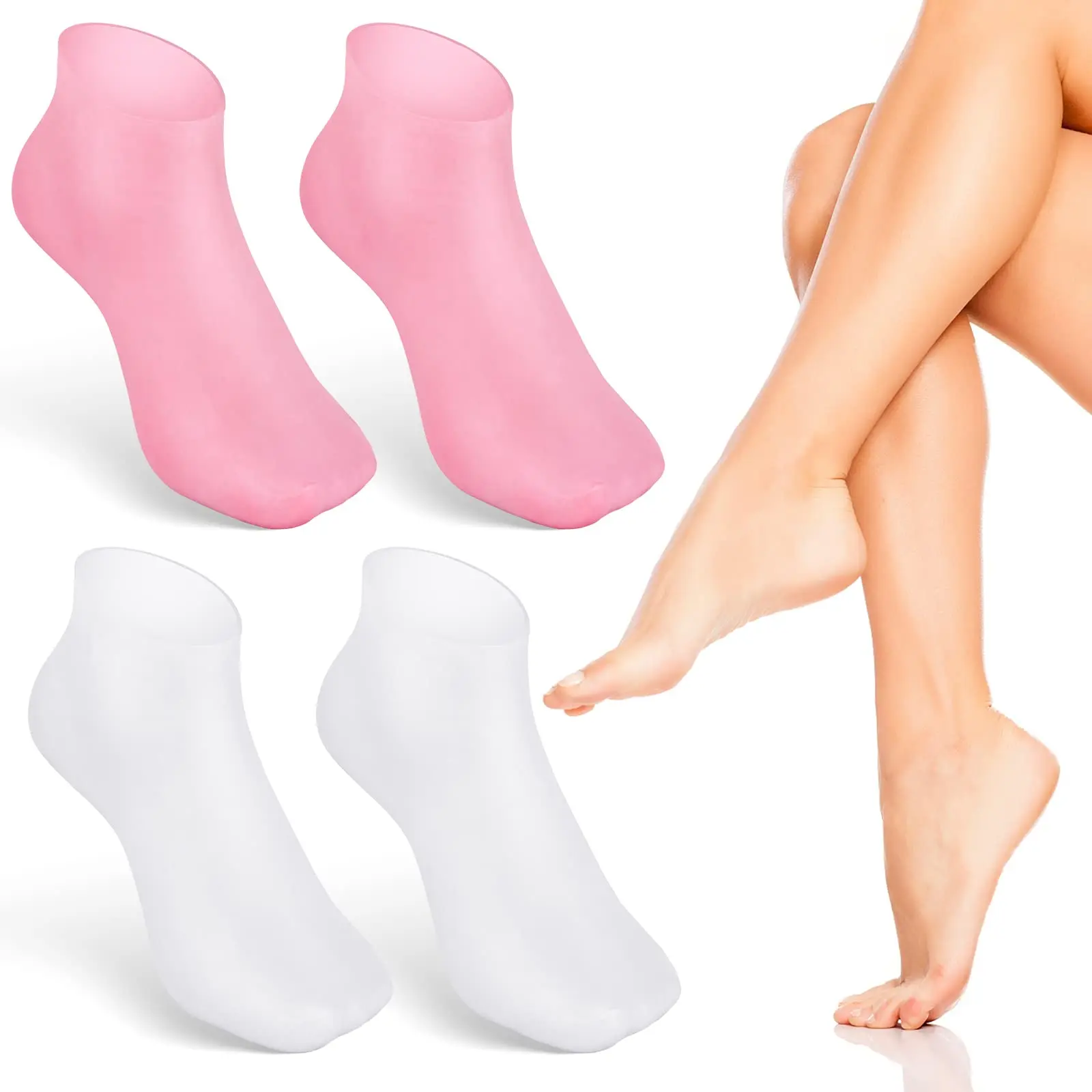 Moisturizing Foot Mask Exfoliating Silicone Socks Beach Protective Socks Exfoliating Silicone Socks for Repairing Dry Feet