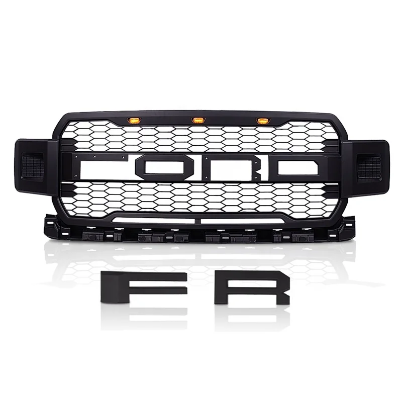 Factory Promotion Price Buy China Auto Parts Displays Black 100% Brand-new Front Racing Grille For 2018 Ford F150
