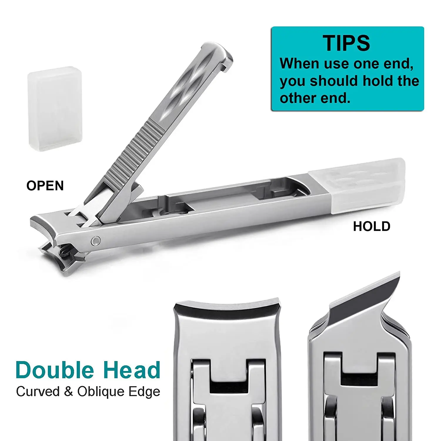 High Quality 2PCS Nail Clipper Stainless Steel Nail Tool Grooming Kit Nail Cutter Tools For Home