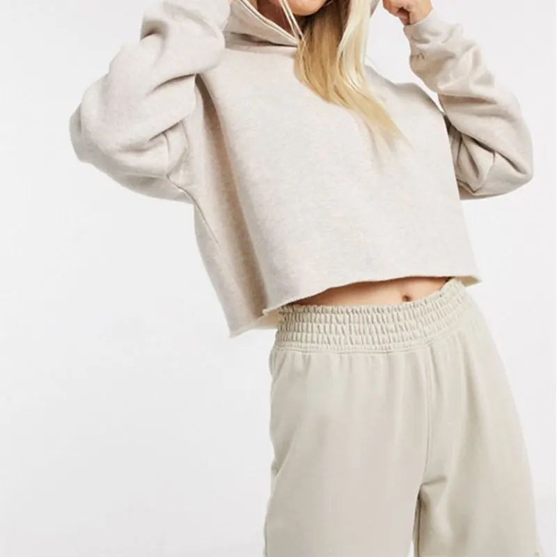 Cheap Fashion Tracksuit Set Women ,Custom Short Sets , Plain Cotton Tracksuits For Women