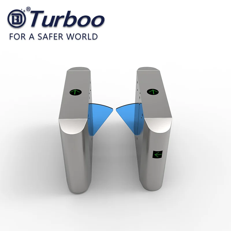 304 stainless steel flap barrier turnstile gate RFID reader