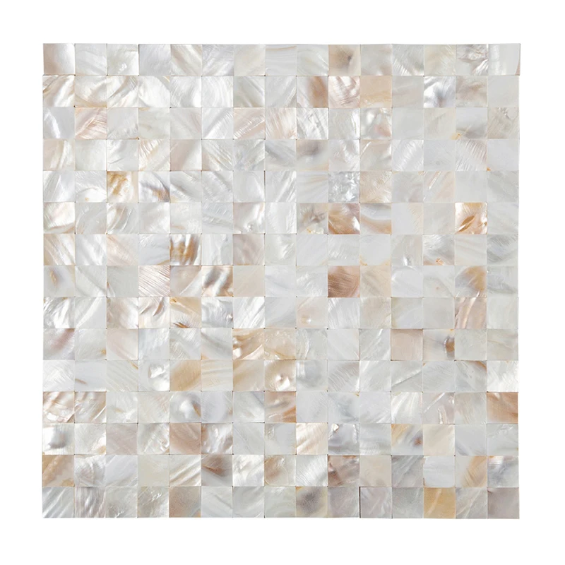 Home Decor Mother of Pearl Backsplash Shell Mosaic Tiles for Wall
