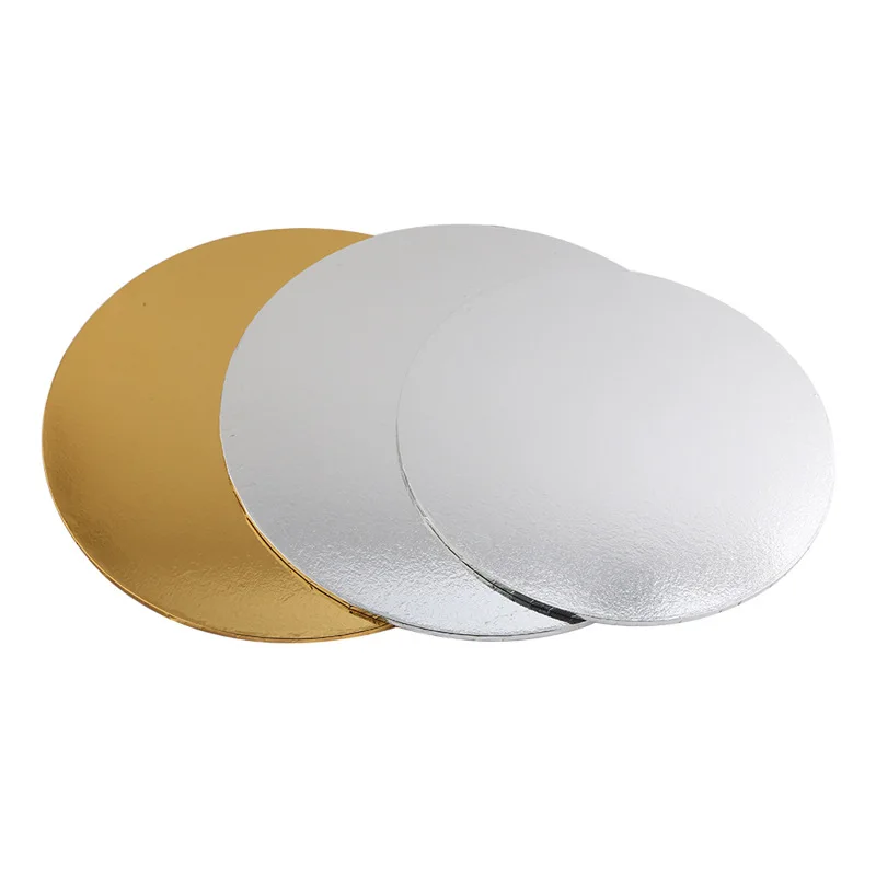 Gold Silver Cake Board Cake Circles Base Food Grade Cardboard Cake Plate