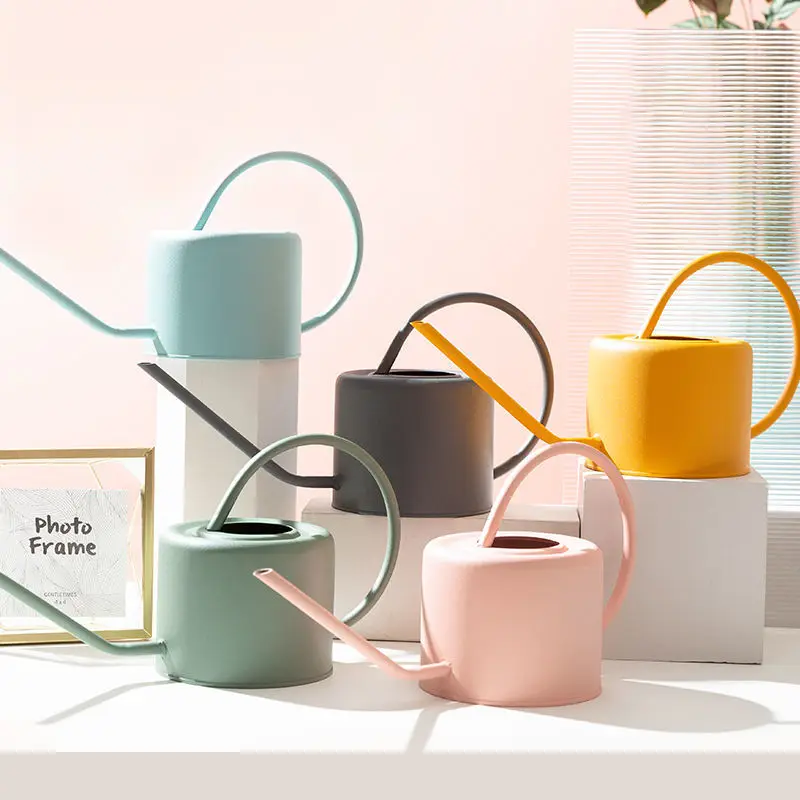 1,3 л белая нержавеющая сталь для помещений скандинавский сад с длинной шеей маленькая металлическая банка для полива оптом