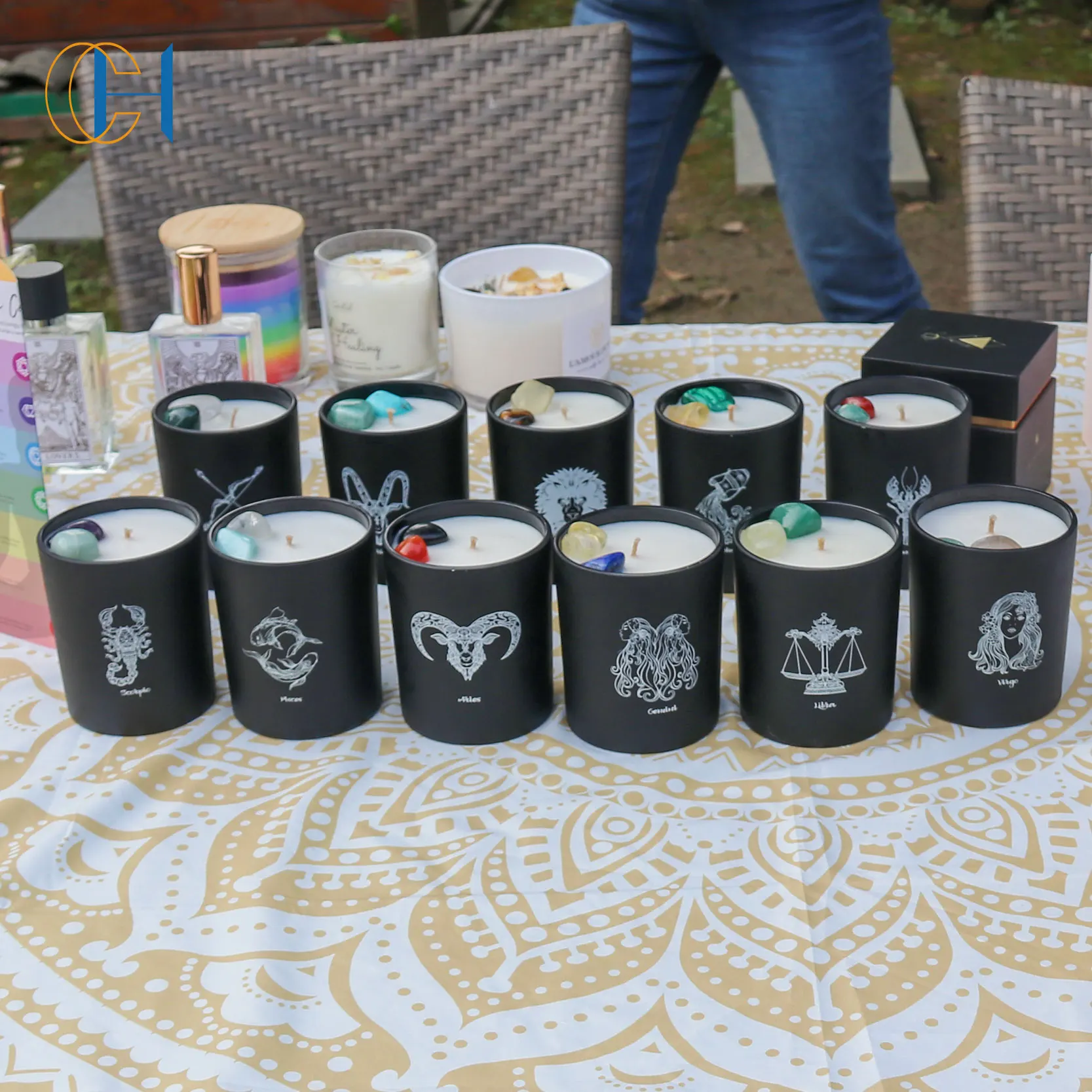 Customized Branded Soy Wax Candle with Zodiac Signs