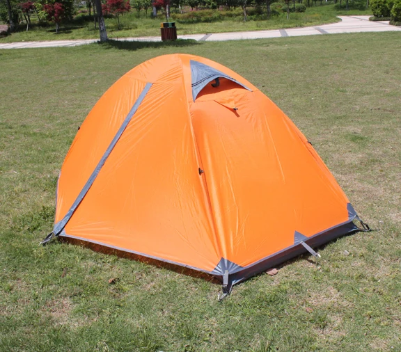 Hot selling CZX-399 Aluminum Pole Double Lays 4 season 1 Person Camping tent come with Aluminum pegs+wind ropes+carry bag+logo