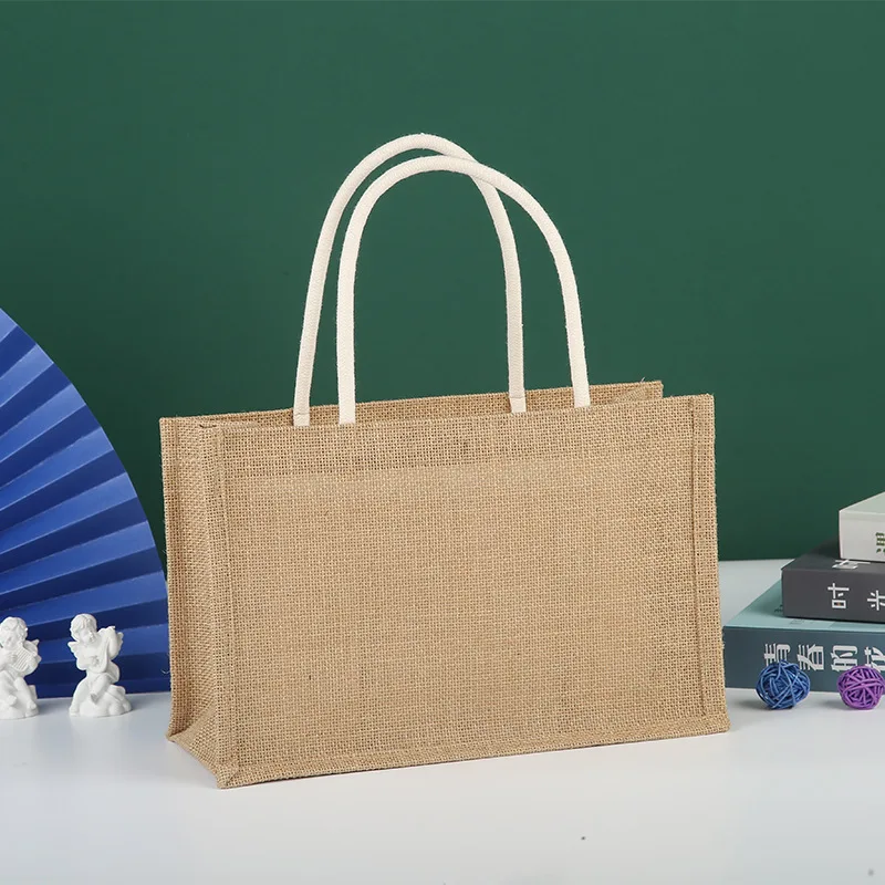 Wholesale Custom Print Simple Linen Hand bag School Gift Tote Bag for Teacher