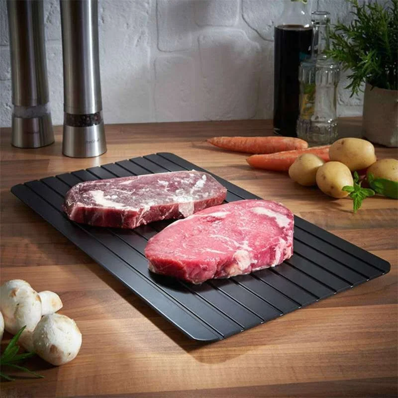 Meat Frozen Foods Tools Thawing Board Plate Aluminum Defrosting Tray