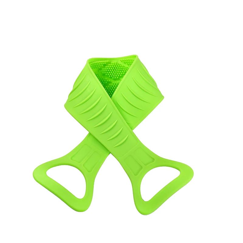 Rub Scrub Back Mud Silicone Massage Towel Long Strip Silica Gel Bath Towel