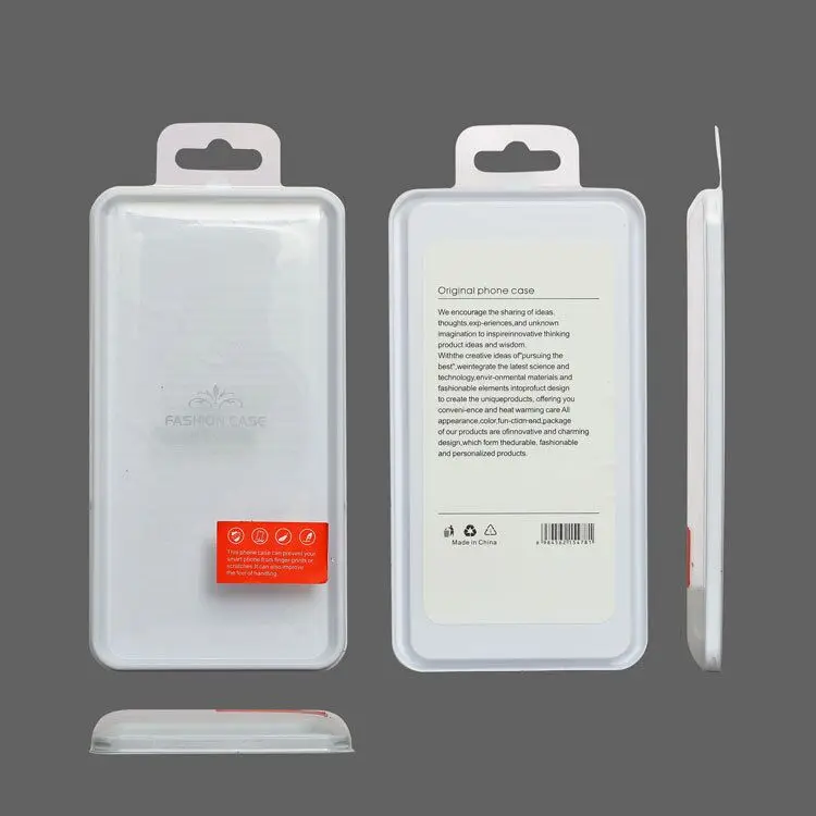 Mobile Phone Cover Plastic Packaging Clear PVC Box with Custom Printing Folding Packaging