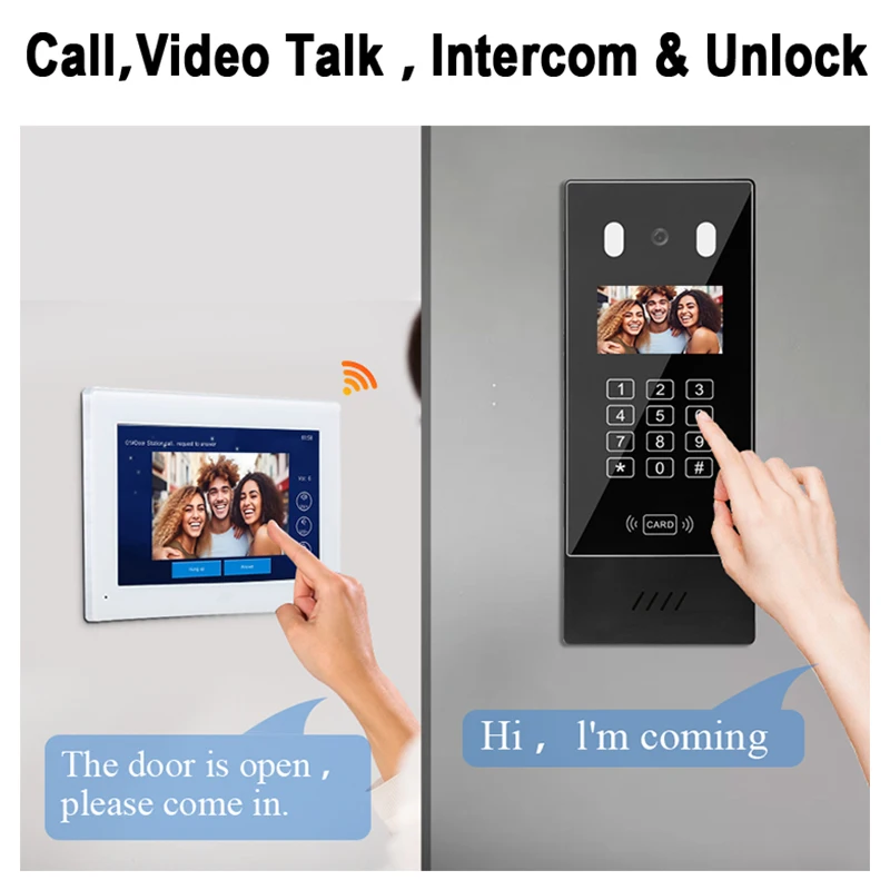 OEM ODM Office Network Wifi Ip Visual Interphone Indoor Station Monitor Poe Intercom Door Opening System 1080P IP65 Metal Body