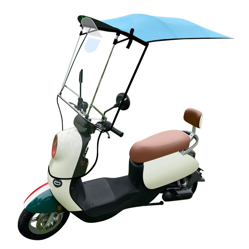 Wholesale Motorcycle Umbrella Cover Bike Umbrella Waterproof Windproof Sunshade Electric Scooter Umbrella For Rain
