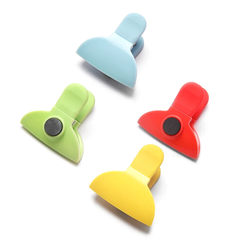 Customizable colors Pack Of 6 Colorful Plastic Chip Bag Clips Seal Pour Food Storage Bag Sealing Clip