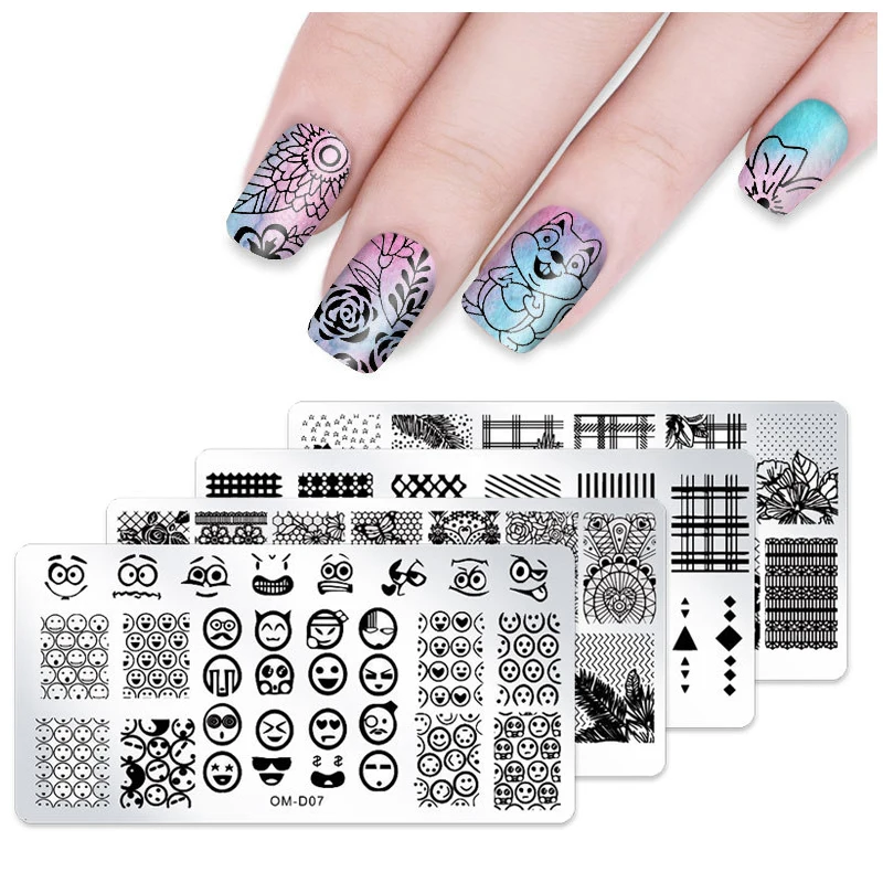 Custom Animal Nail Art Stamping Plate Stencils Templates For Nails