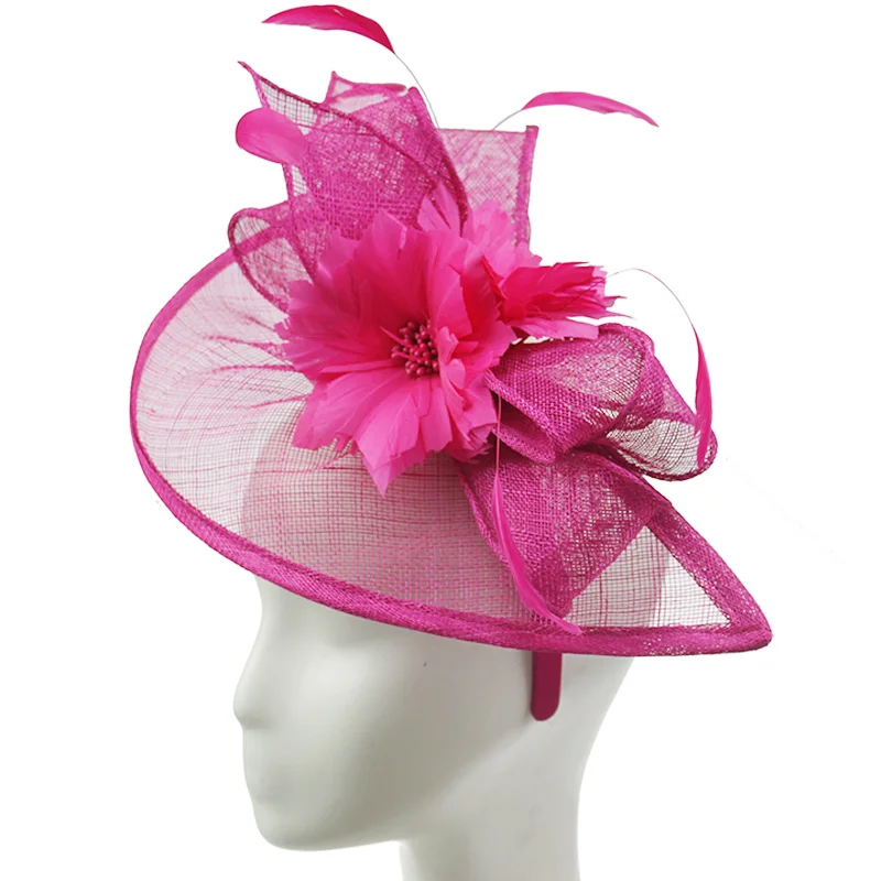 
OEM design ladies fashion sinamay fascinator hats for sales 