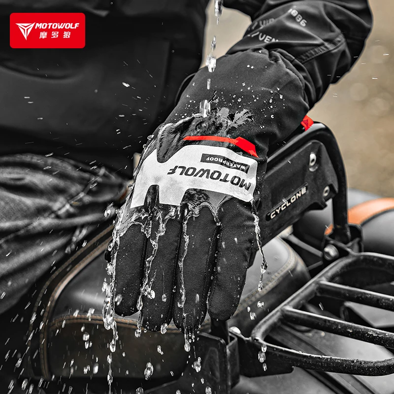 Waterproof gloves cover protection motorcycle racing gloves cover with touch screen function for bicycle