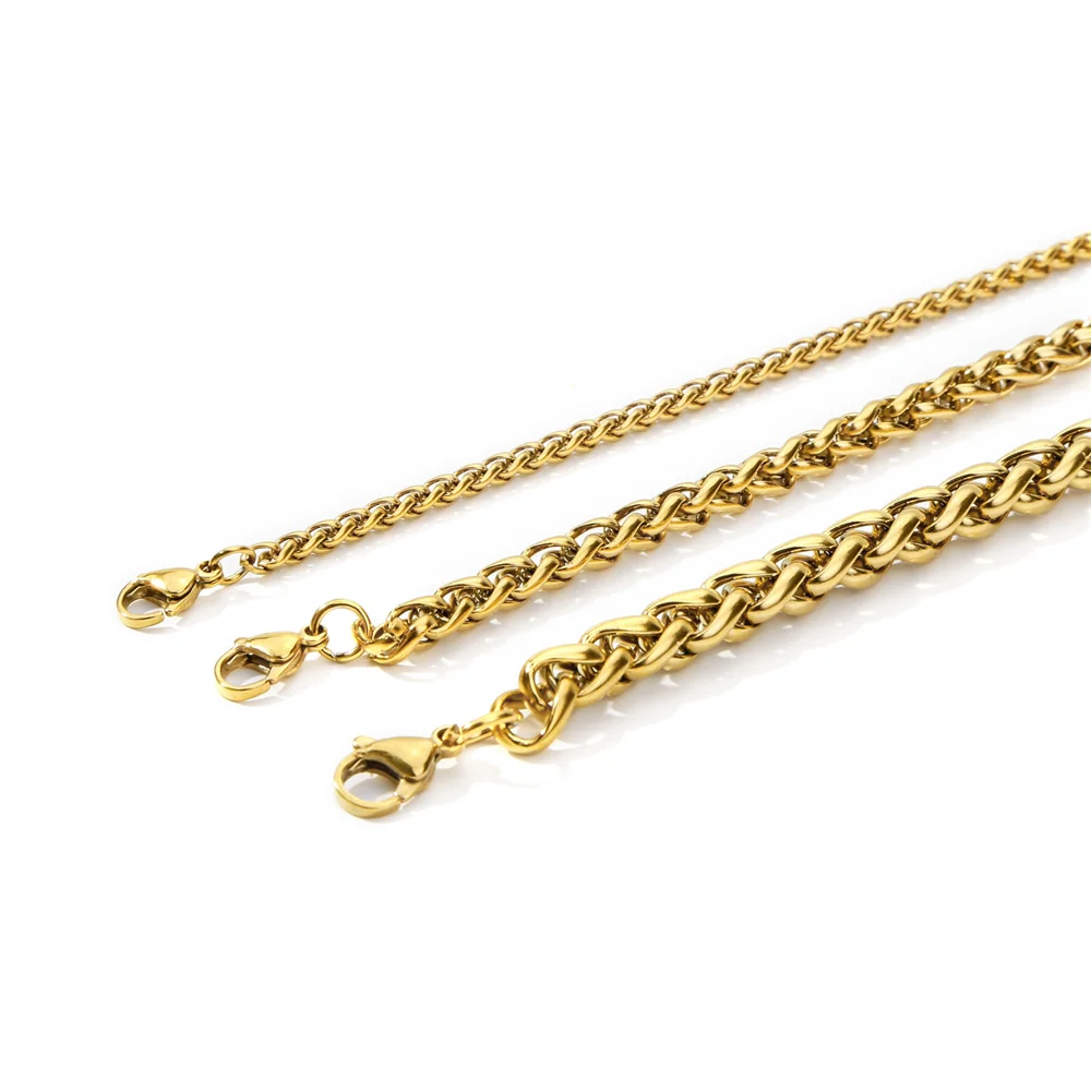 7mm Chunky Flower Basket Keel Chain Bracelet Punk Stainless Steel Links Wristband For Men Bracelets Casual Male Jewelry