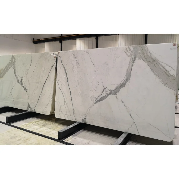Marble for House Floor, White Calacatta Italian Marble Slab , Marble