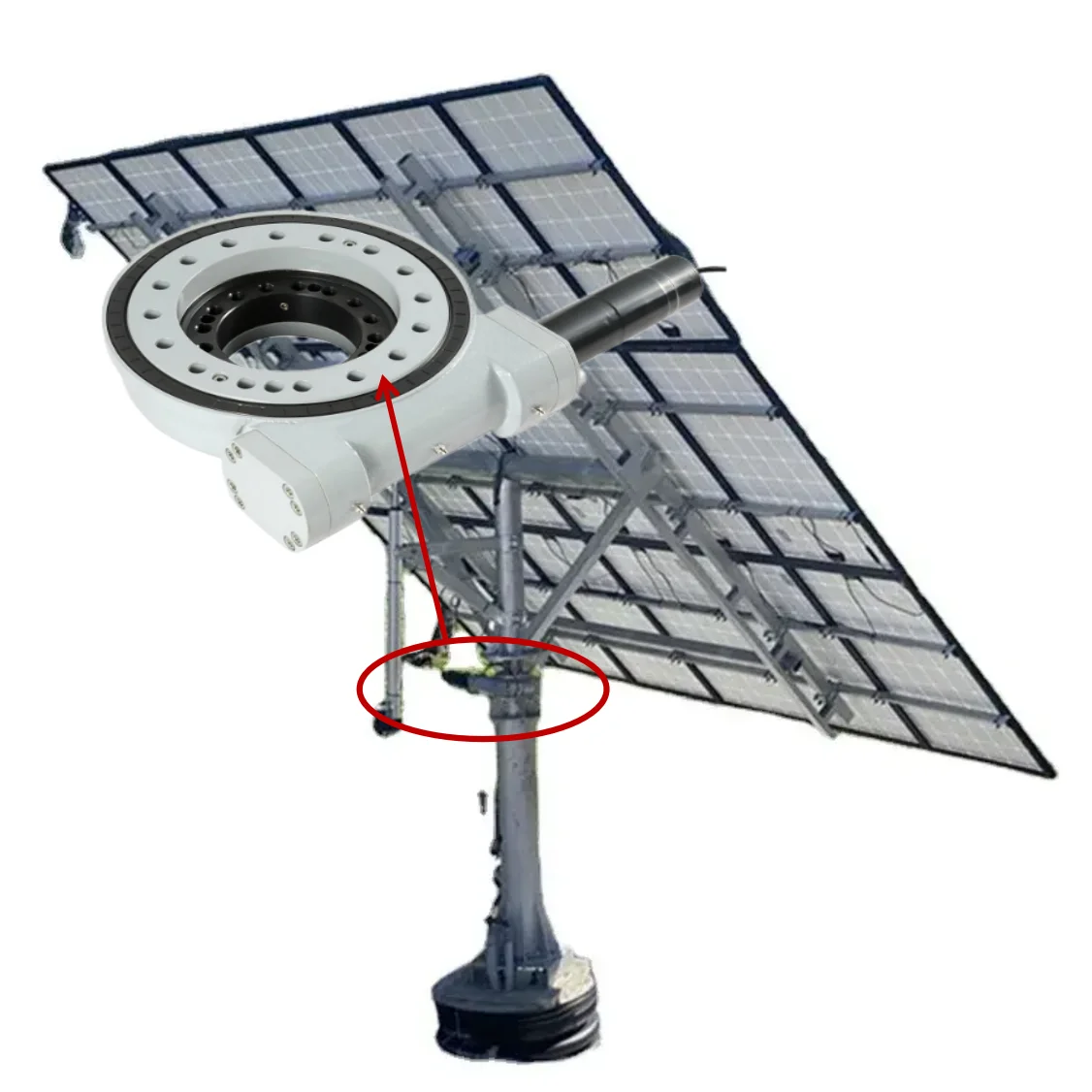 SE9 Solar Tracking Slewing Drive System  High Precision single Axis  for Solar Panel Mounts