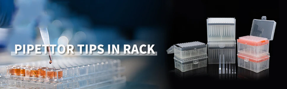 plastic bulk blue yellow sterile 10ul filter micro pipette tips for laboratory DNase RNase Free