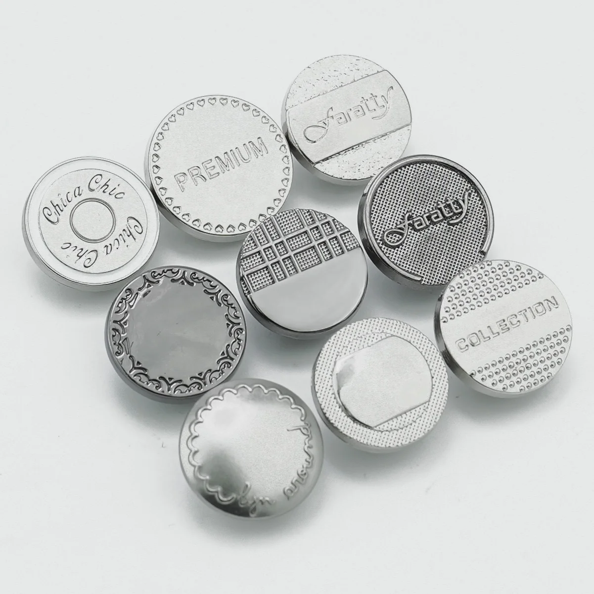 Jinyi Button Factory Wholesale OEM ODM Logo Design Custom Denim Buttons Jeans Button and Rivets