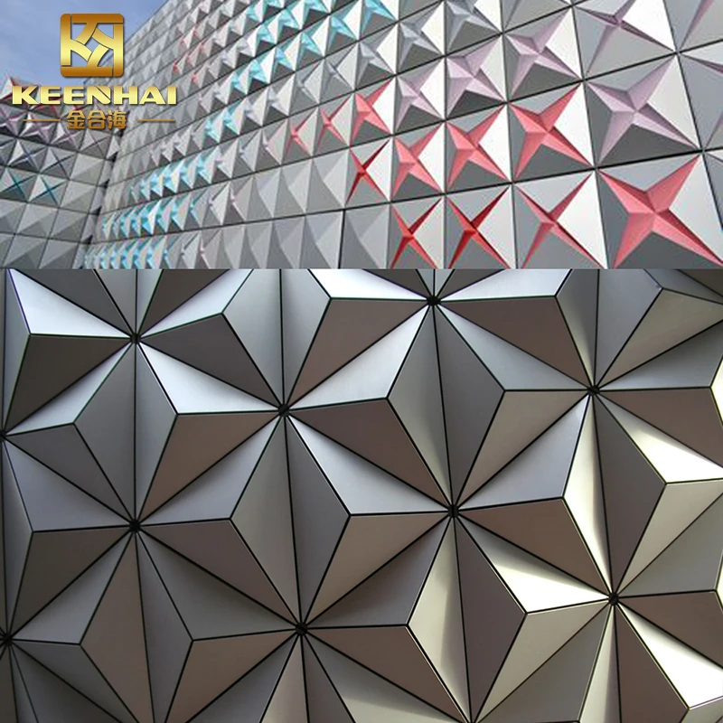 3D Wall Facade Panel Aluminum Veneer Decorative Material for Building Facades and Curtain Walls