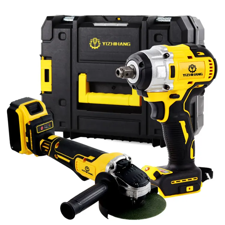AG43 Popular Electric Angle Grinder Dew 20V Impact Wrench Cordless Brushless Tools Set Combo Set