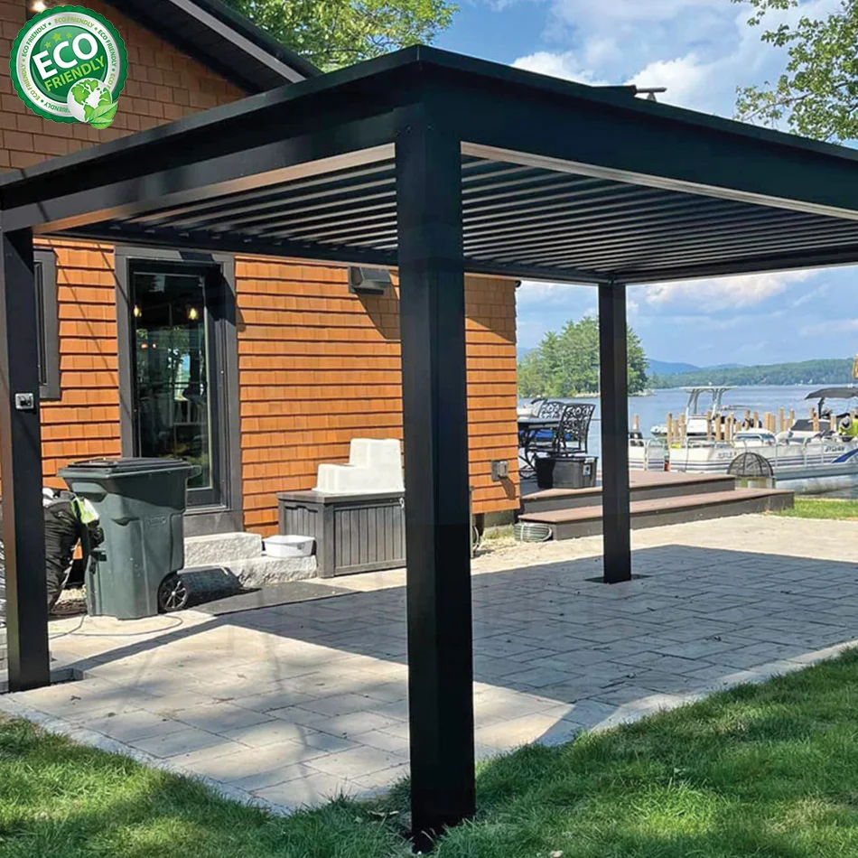 Outdoor Louvered Aluminum Pergola Garden Pergolas Pavilion Aluminum Outdoor Motorized Roof