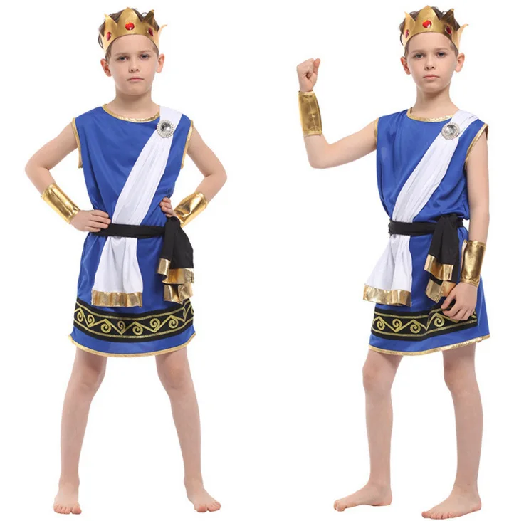 Kids Boy Egyptian Pharaoh Cosplay Costume Kids Party Costume Halloween Role play costume