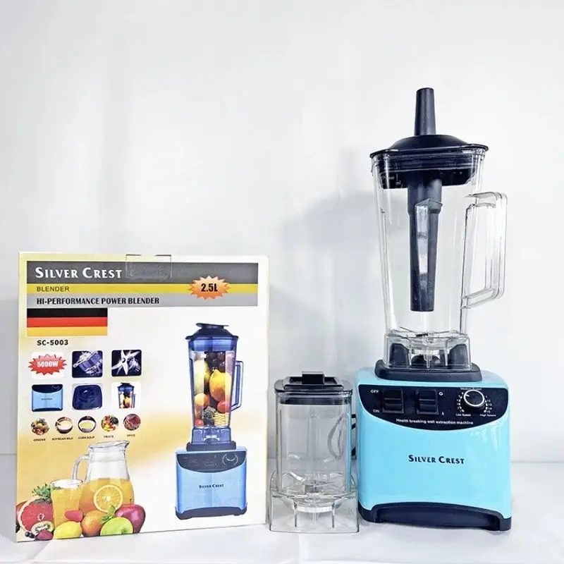 Блендер на время электрическая цена из нержавеющей стали сверхмощная Коммерческая Кулинария 5 литровый стакан стеклянная соковыжималка