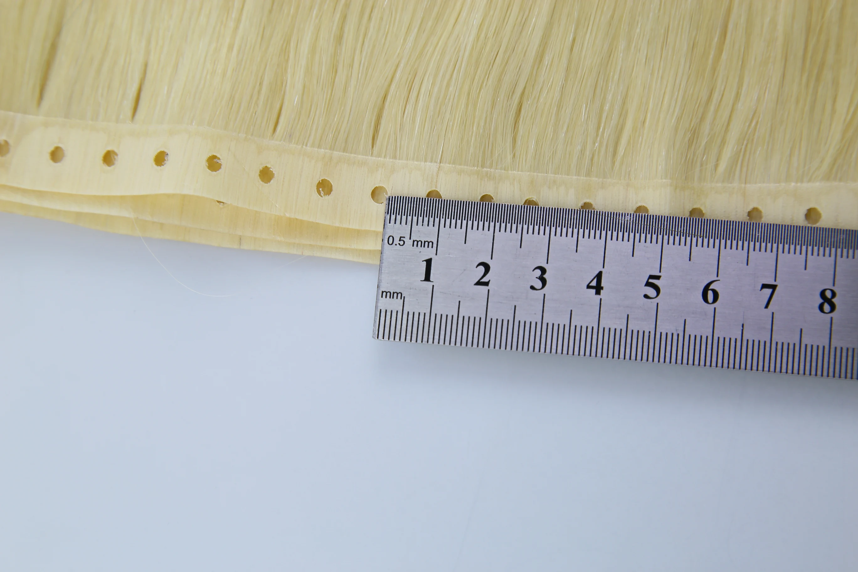 High Quality 12A Double Drawn 100g Russian Remy Human Virgin Seamless Hair Extensions Silky Straight Wave PU Skin Beaded Weft