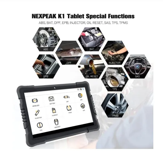  Автомобильный сканер NEXPEAK K1 PRO OBD2 диагностический инструмент для авто ABS подушек безопасности SAS масло DPF EPB сброс ODB2 всех
