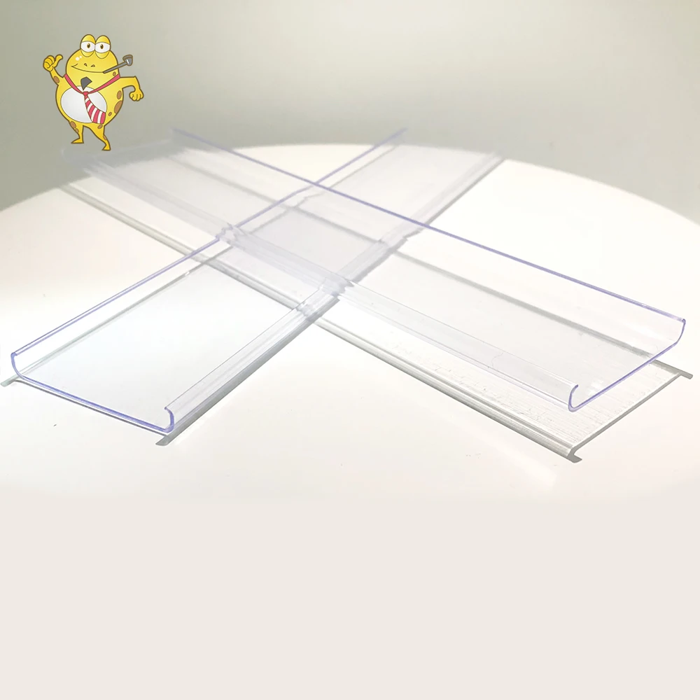 Laohama factory Supermarket Shelf Price Label Holder Display Tag Holder Clear PVC Plastic Clip Strip