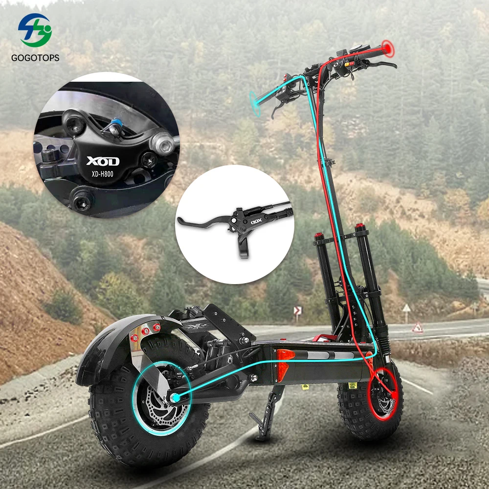 2021 New Big Wheel Electric Scooter 100km/h Speed Electric Scooter Long Range 125KM 7000W 72V E-scooters With 50Ah Battery