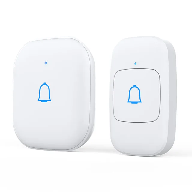 LED Flahing Indicator 56 Music 115dB 1Receive 1Button Ring Doorbell Waterproof Wireless Doorbell US UK EU plug