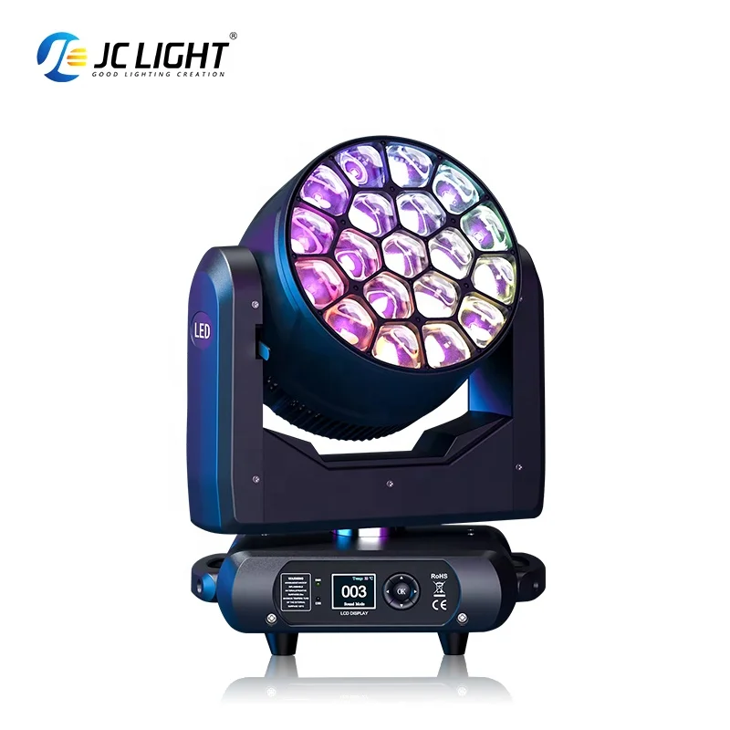 Pro Big Bee Eye 19x15w Moving Head Lights K10 Zoom Rgbw Stage Led Moving Head Wash Light