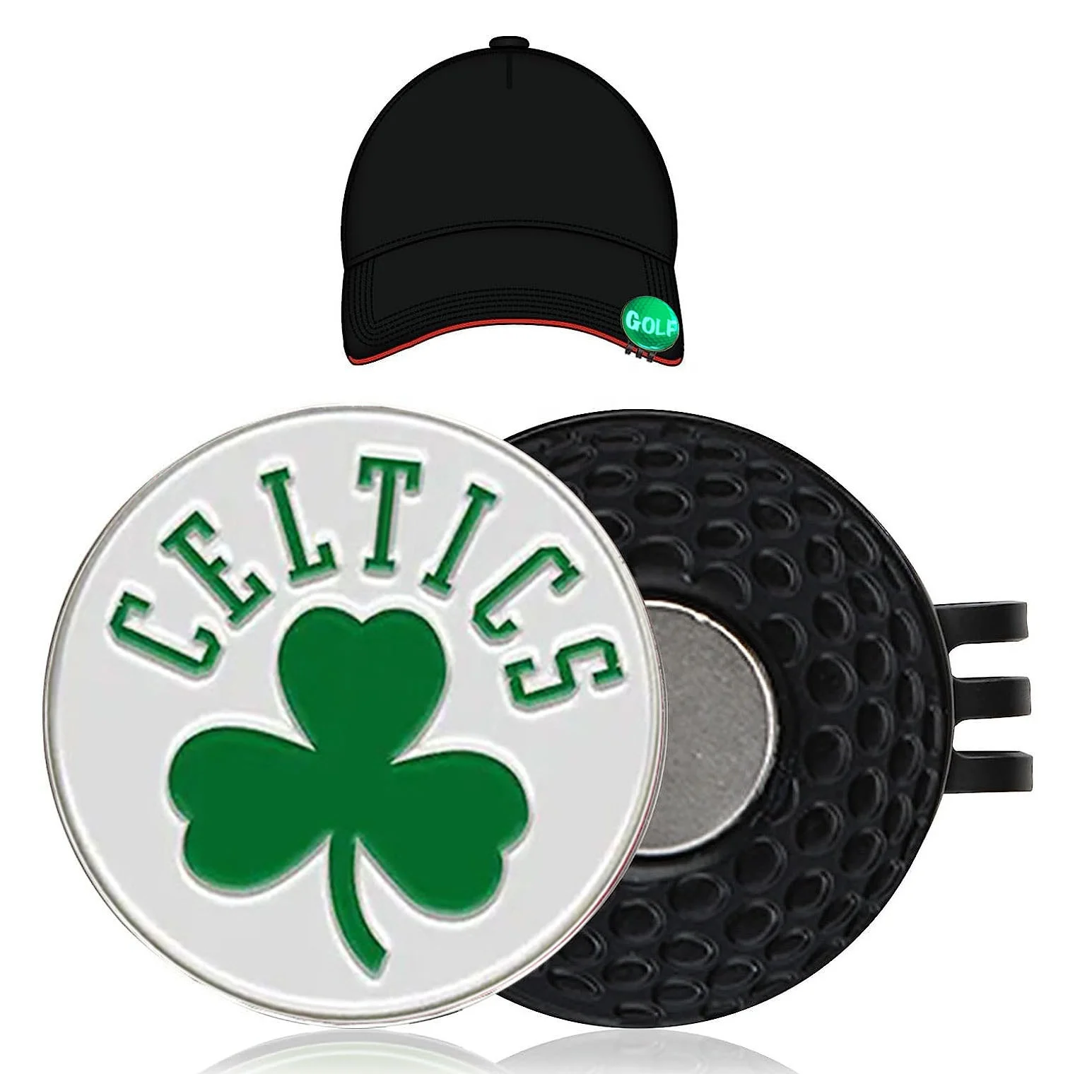 Hot Selling Golf Ball Marker Hat Clip Blank Round Shaped Standard Hat Clips Golf Ball Marker Holder