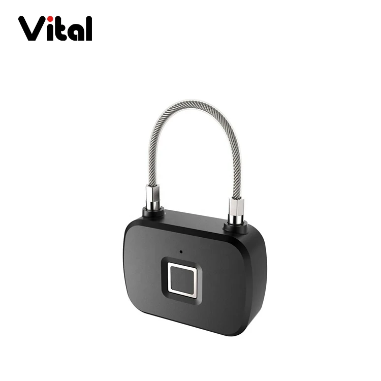 2019 New arrival vital Smart Lock Fingerprint luggage Padlock smart fingerprint padlock for Backpack Bike Gym Drawer Locker Home