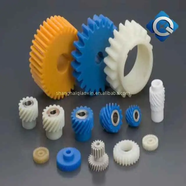 Qiaoxin nylon pinion gears,machining uhmw polyethylene part for sale