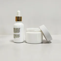 Матовый розовый флакон с логотипом на заказ, 1 унция, 60, 50 г, 30, 100 мл, белая фарфоровая стеклянная бутылка с опалом, банки для крема для лица и глаз из матового стекла