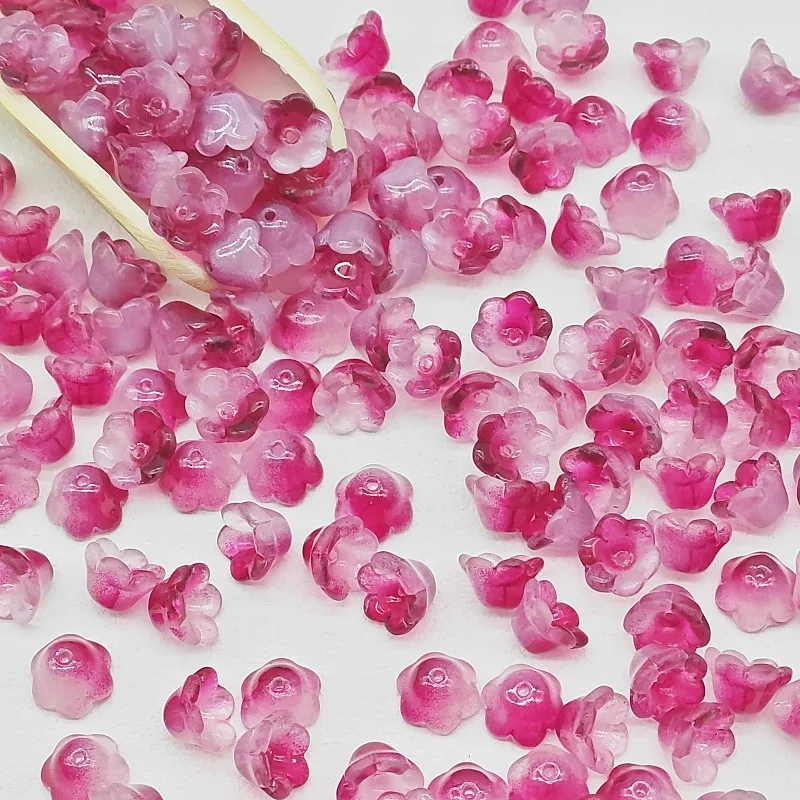 Glass beads 7*12mm Bellflower loose beads Bell flower bracebell flower for diy jewelry hairpin beaded material
