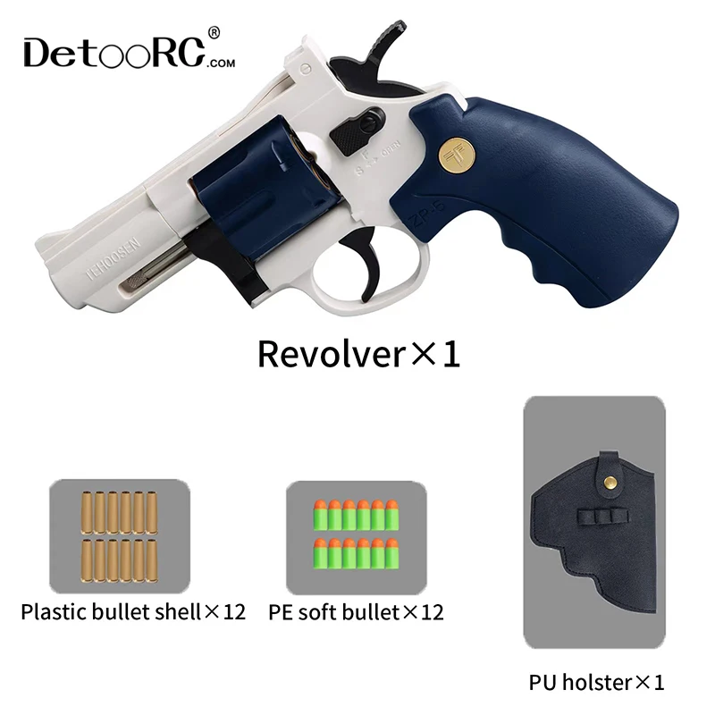 Detoo Stem Gun toys for kids funny educational 2022 new design imitation gun plastic and matel toys gun with soft bullet