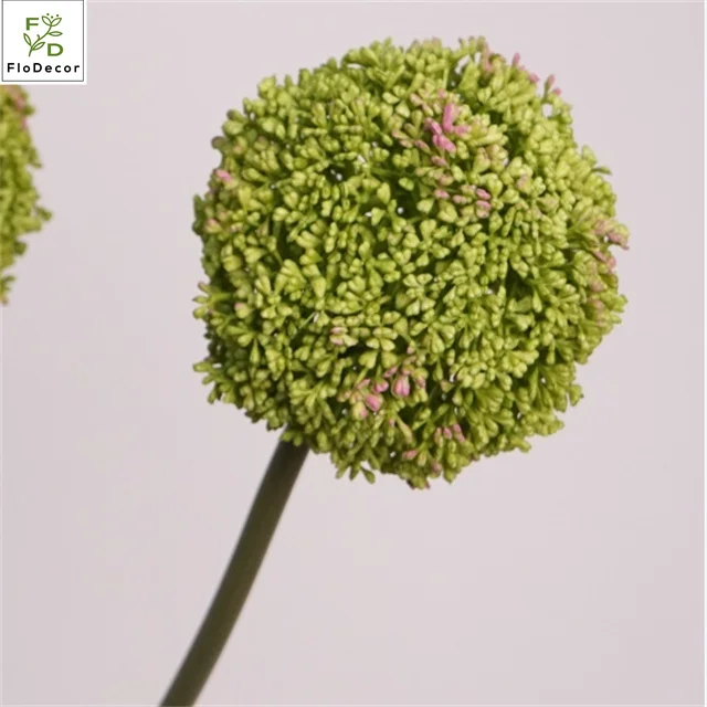 New Arrival Artificial Sedum Ball Giant Allium Flowers Ball Green For Living Room Hotel Wedding Decoration