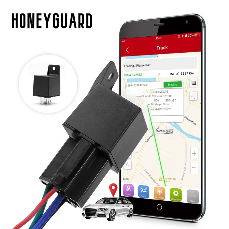 HONEYGUARD HCS011 Cut Off Fuel ACC Detection Motorcycle GPS Tracking Device Hidden Vehicle Locator Car Relay GPS Tracker