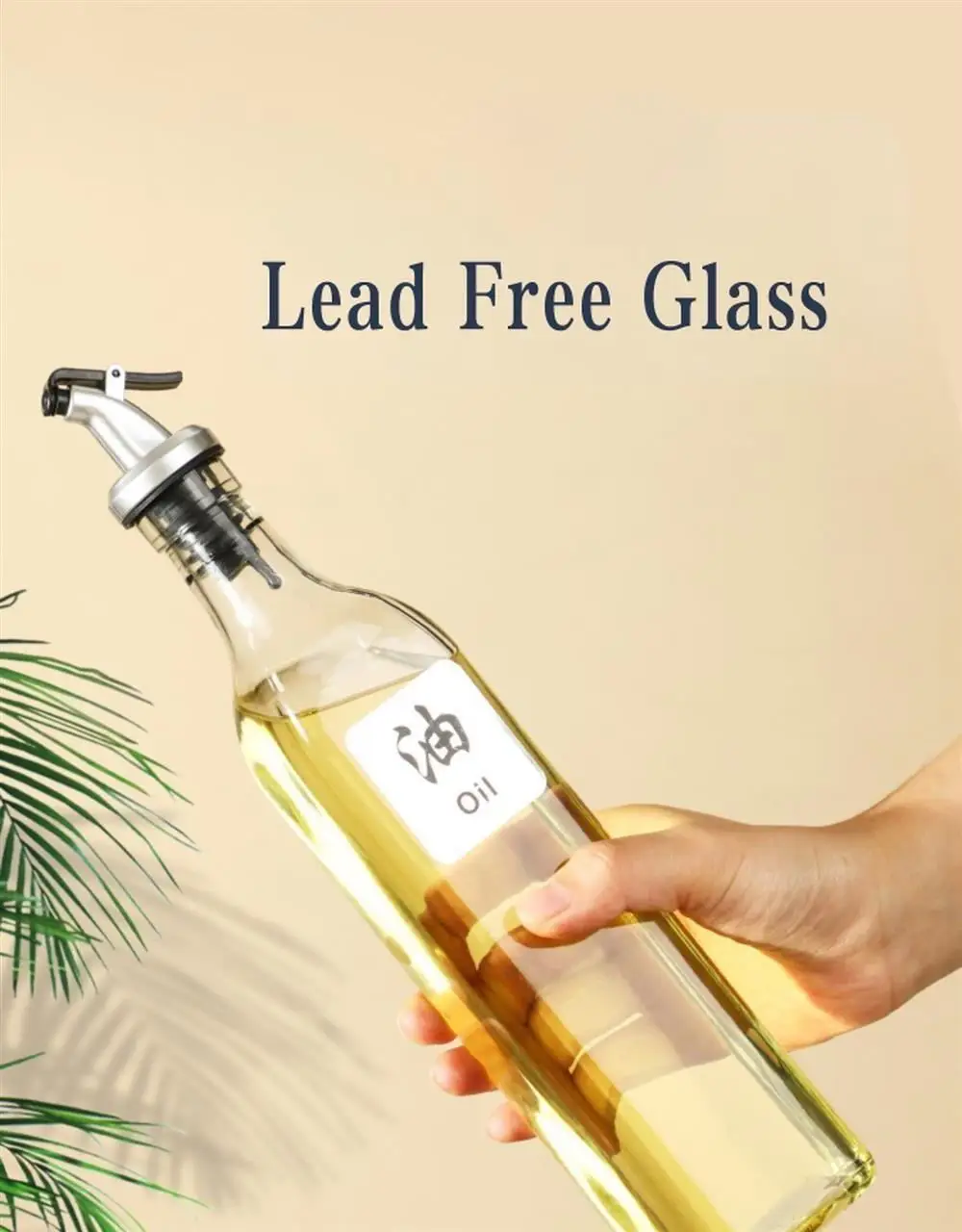 500ml High Borosilicate Glass Kitchen Cooking Olive Oil Storage Bottle