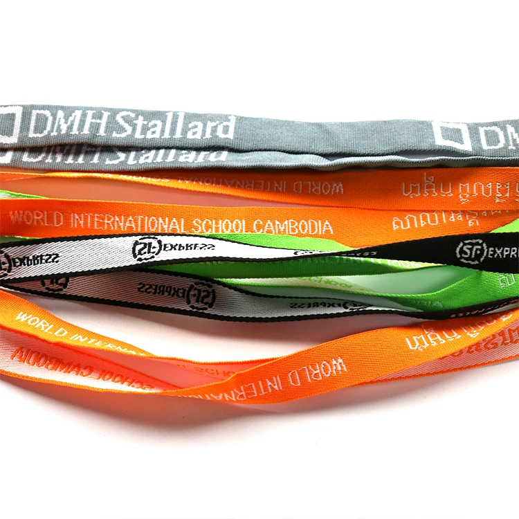 Quality Embroidered Woven Fabric Lanyard Custom Embroidered Lanyard