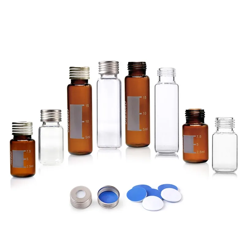 In stock Free Sample Certified LCMS GC 10cc 20cc Custom Logo Round-Flat Bottom Choromatography GC Headspace Vials