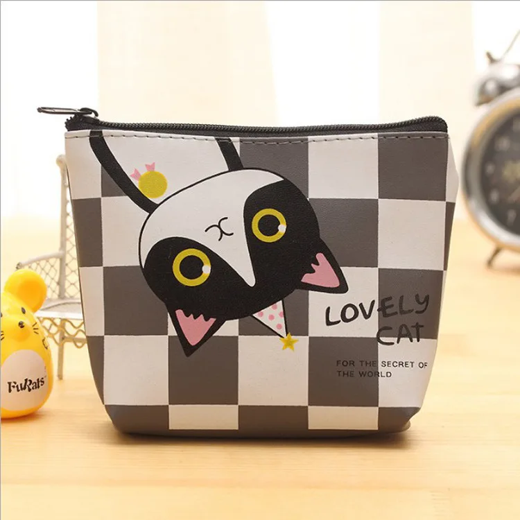Fashion Hot Selling Small Girls Short Purse Cartoon Mini Coin Bag Wallet Pouch Purse With Lining